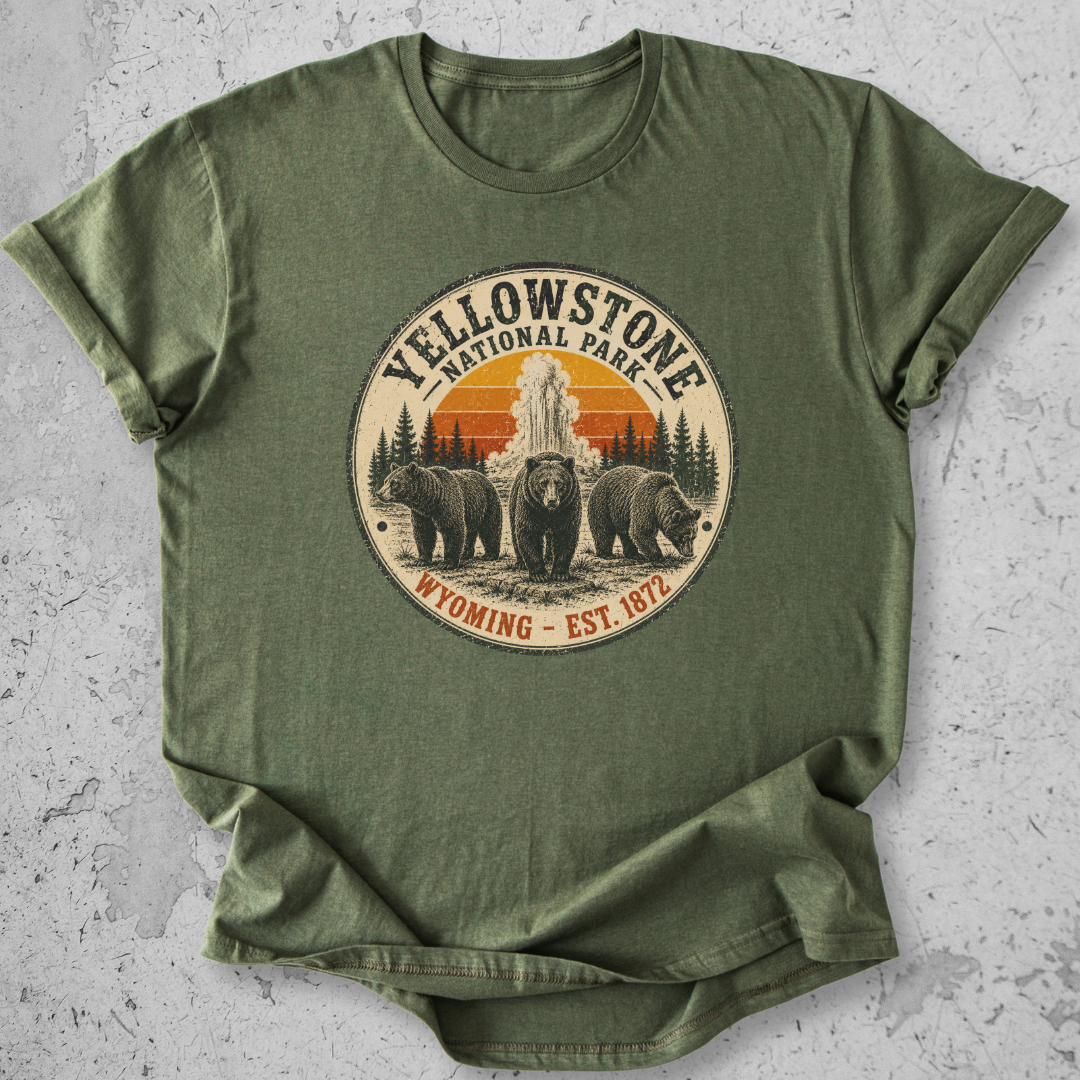 Vintage Yellowstone Medallion Bear T-Shirt