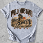Wild Mustang Born Free T-Shirt