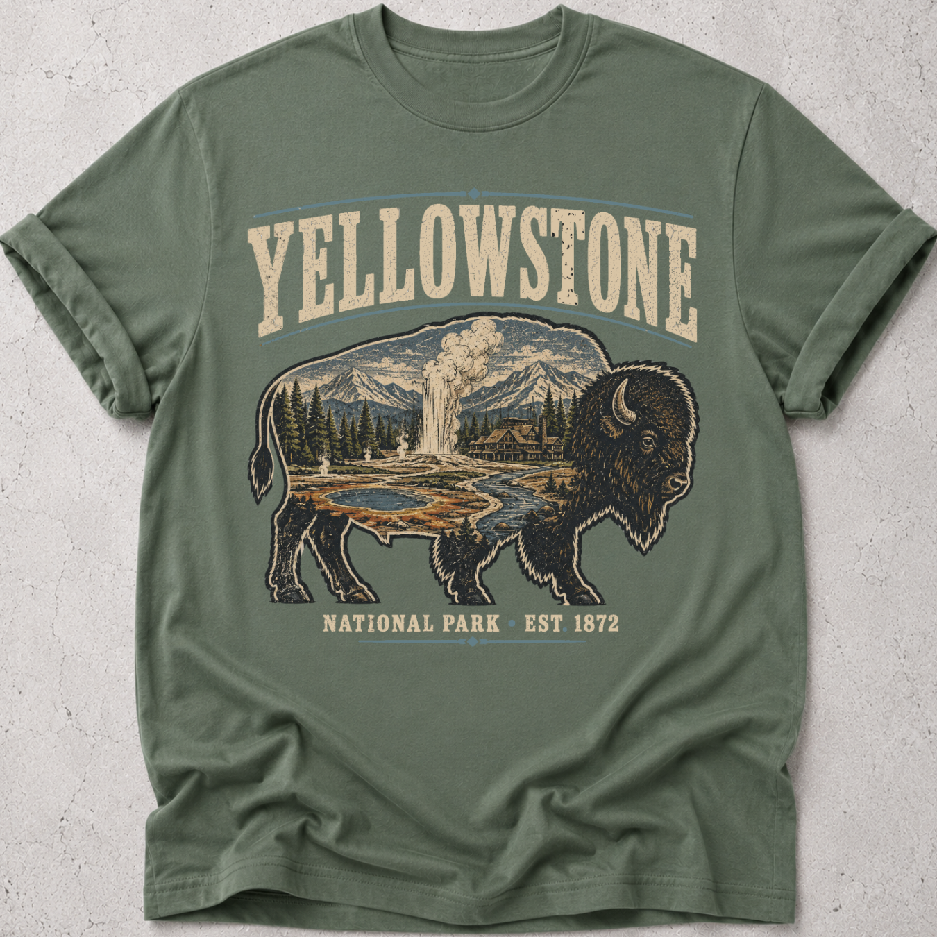 Yellowstone Medallion Bison  T-Shirt