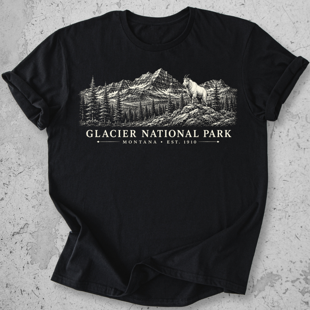 Glacier Park Goat  T-Shirt