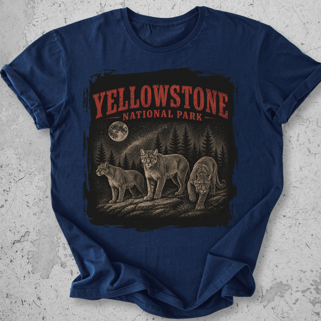 Yellowstone Mountain Lion  Vintage  T-Shirt