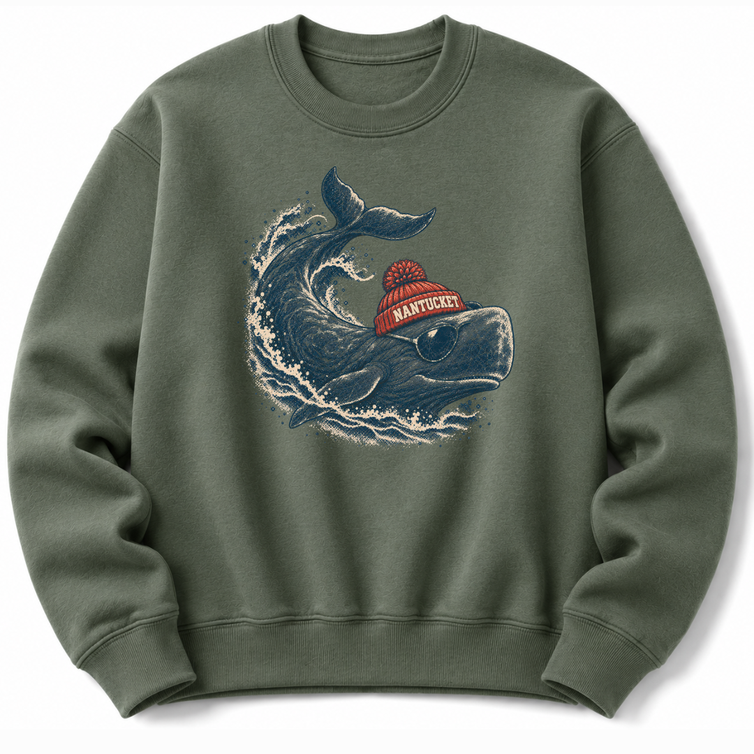 Whale Beanie Sweatshirt