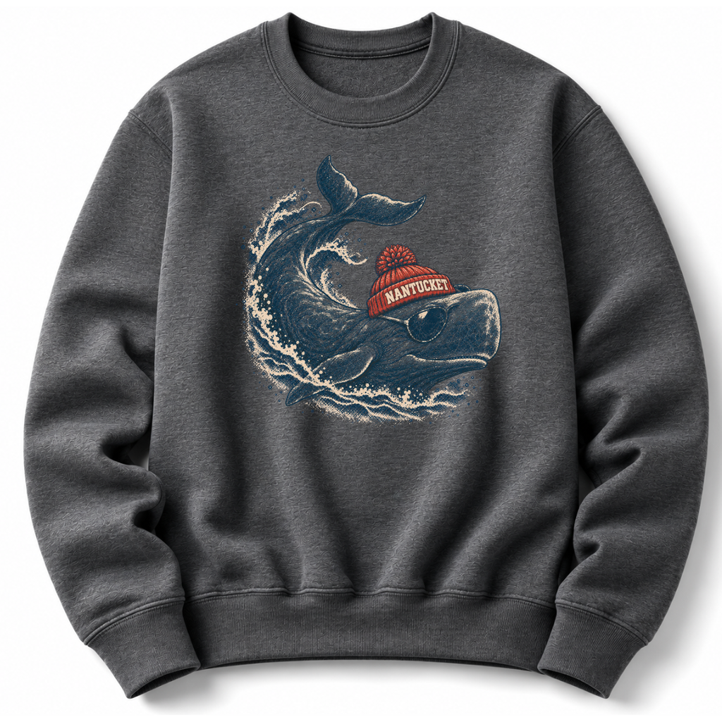 Whale Beanie Sweatshirt