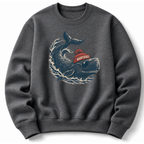 Whale Beanie Sweatshirt