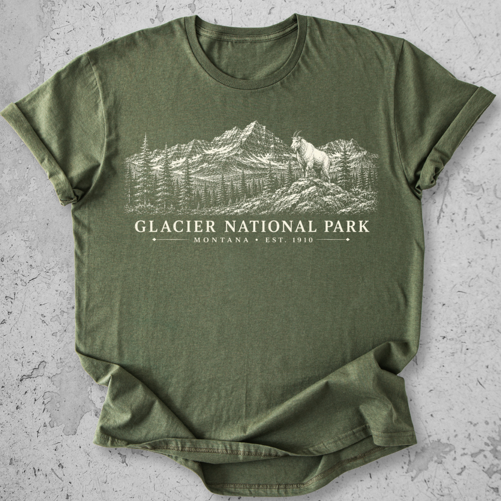 Glacier Park Goat  T-Shirt