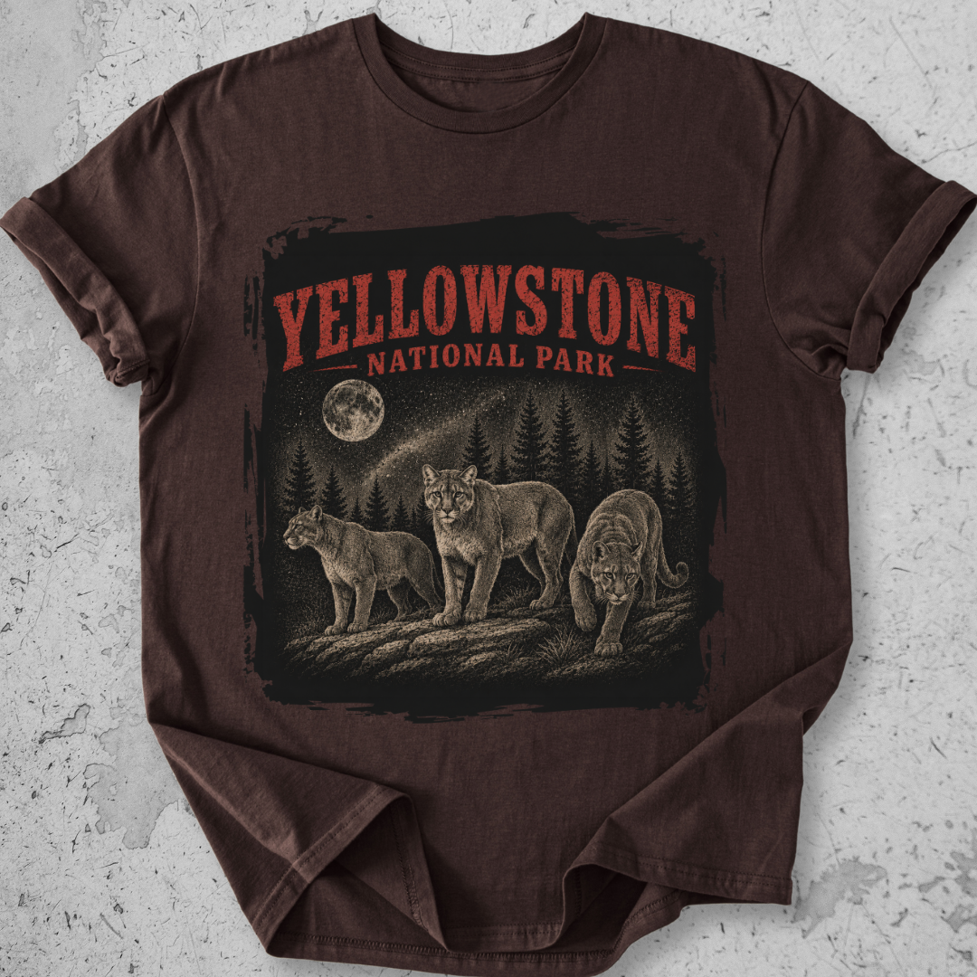Yellowstone Mountain Lion  Vintage  T-Shirt