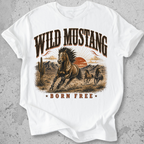Wild Mustang Born Free T-Shirt