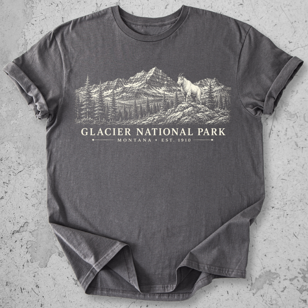 Glacier Park Goat  T-Shirt