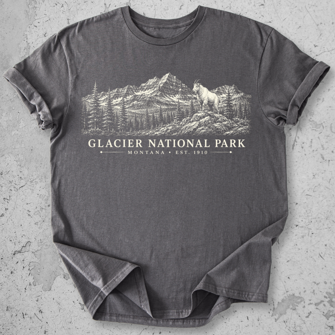 Glacier Park Goat  T-Shirt