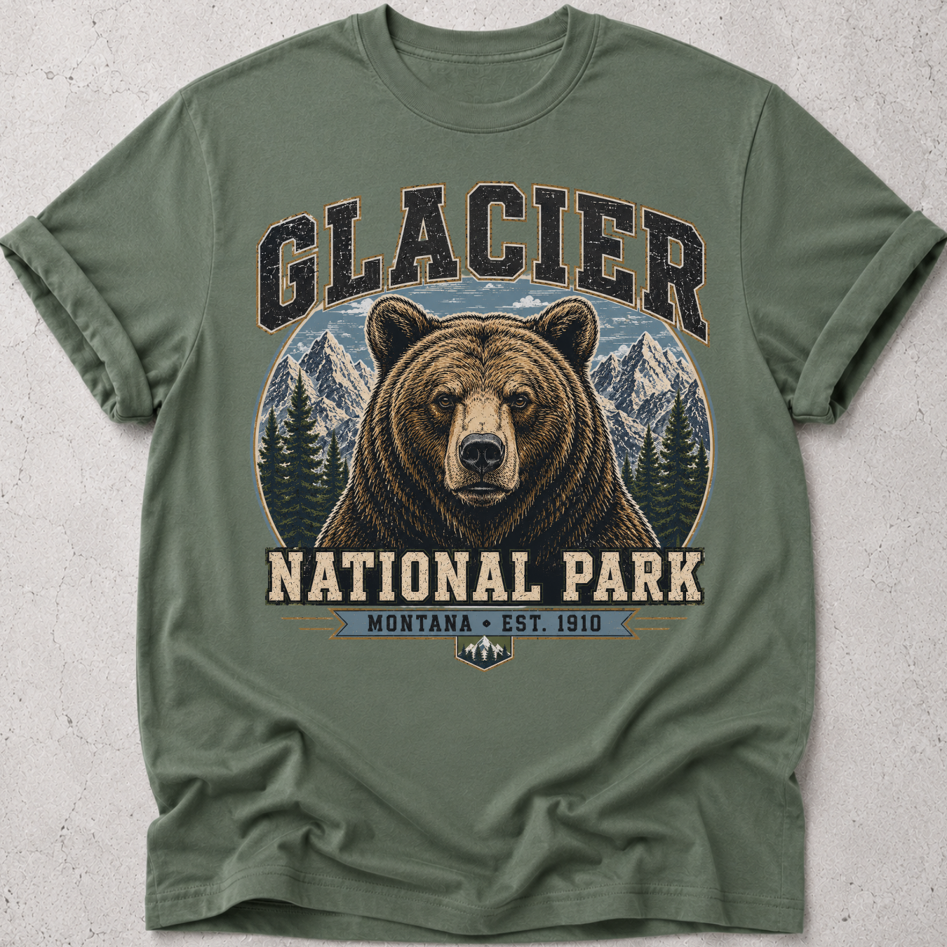 Glacier National Park Grizzly Bear T-Shirt
