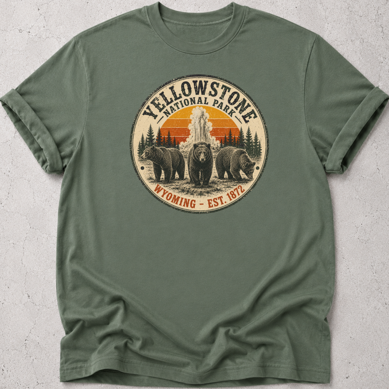 Vintage Yellowstone Medallion Bear T-Shirt