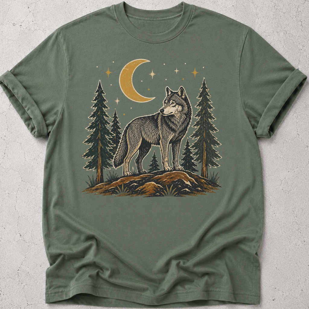 Folk Art Wolf T-shirt